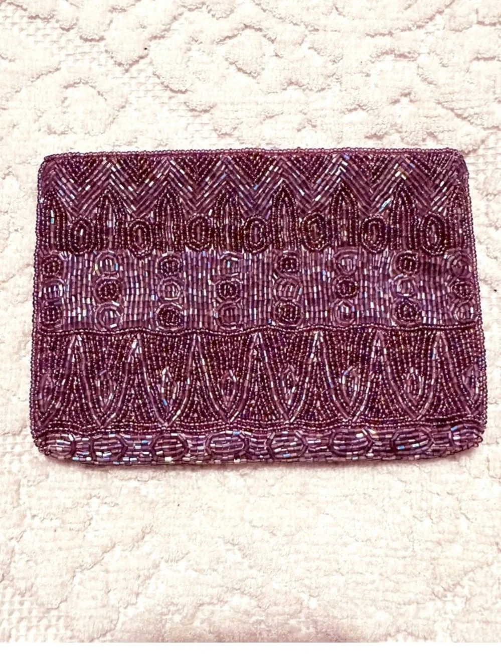 Lord & Taylor | Pouch | Lilac Beaded Pouch